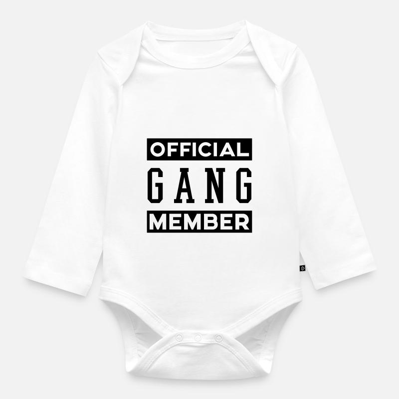 Official Gang Member - Body Bébé bio manches longues - blanc