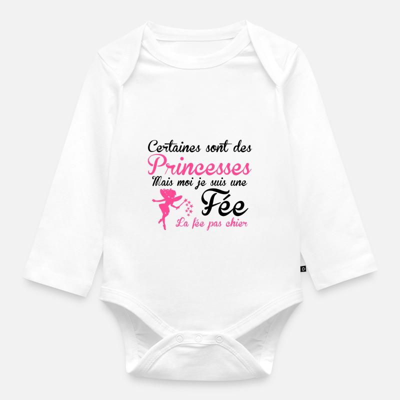 la fée pas chier - Body Bébé bio manches longues - blanc