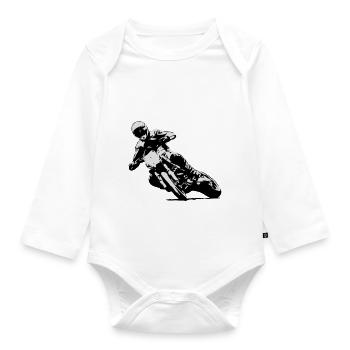 Supermoto - Baby Bio-Langarm-Body - Weiß - Vorne