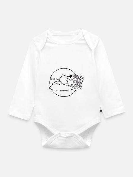 Maulwurf erde Maulwurfhuegel blume riechen duft sp - Baby Bio-Langarm-Body - Weiß