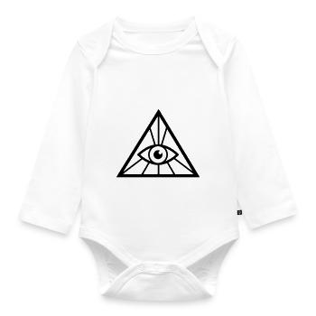 eye - Organic Longsleeve Baby Bodysuit - white - Front