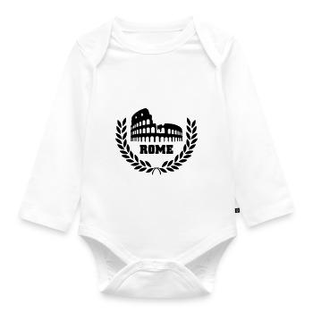 rome - Baby Bio-Langarm-Body - Weiß - Vorne