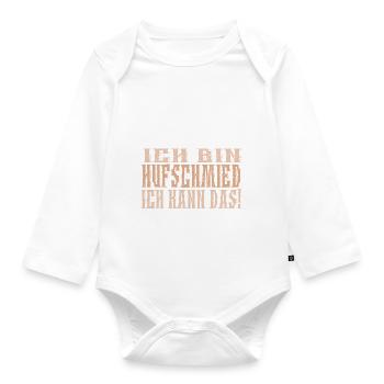 Ich bin Hufschmied - Baby Bio-Langarm-Body - Weiß - Vorne