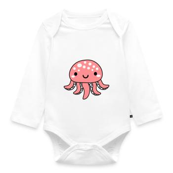 suesser tintenfisch - Baby Bio-Langarm-Body - Weiß - Vorne