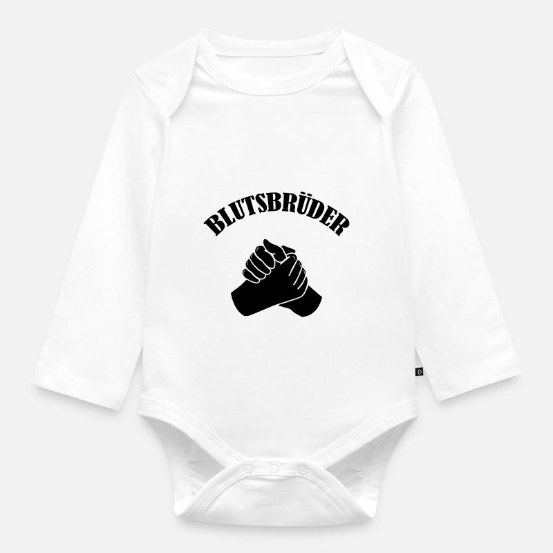 blutsbrueder_001 - Baby Bio-Langarm-Body - Weiß