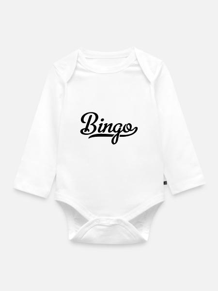 BINGO - Baby Bio-Langarm-Body - Weiß