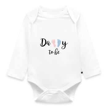 Daddy To Be - Organic Longsleeve Baby Bodysuit - white - Front