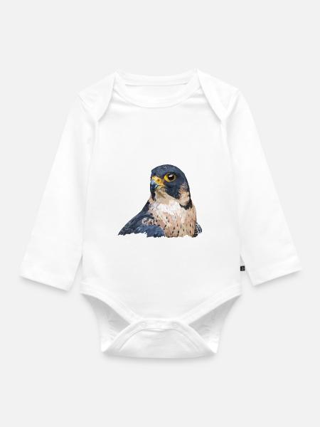 Wanderfalke - Baby Bio-Langarm-Body - Weiß