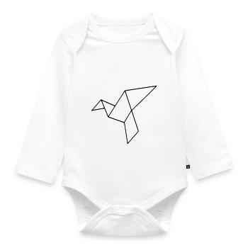 vogel - Baby Bio-Langarm-Body - Weiß - Vorne