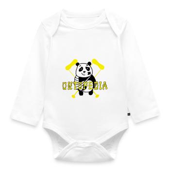 Panda Orthopedics - Organic Longsleeve Baby Bodysuit - white - Front