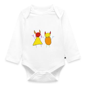 Devil Couple - Devil Bunt - Monster - Organic Longsleeve Baby Bodysuit - white - Front