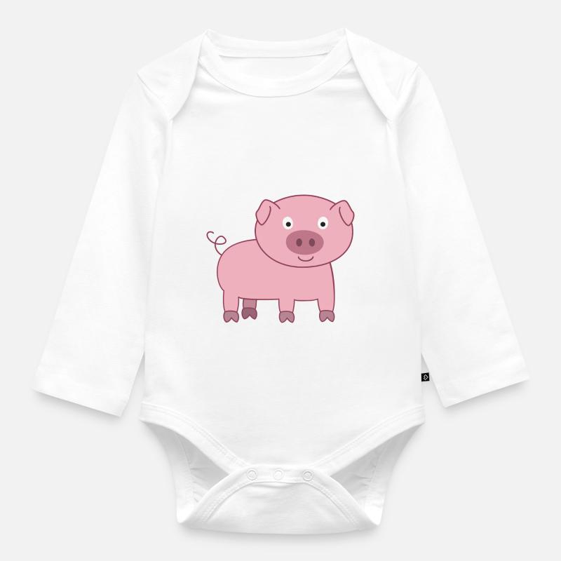 Cochons - Body Bébé bio manches longues - blanc