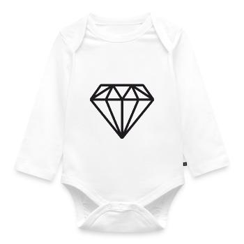Diamond - Organic Longsleeve Baby Bodysuit - white - Front