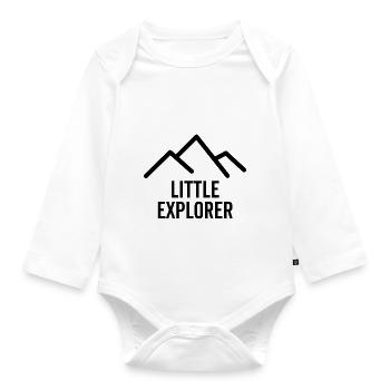 Kleiner Entdecker - Baby Bio-Langarm-Body - Weiß - Vorne