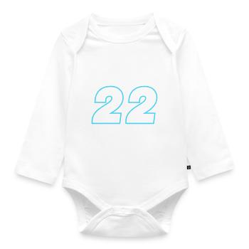 22 symbole de nombre - Body Bébé bio manches longues - blanc - Devant