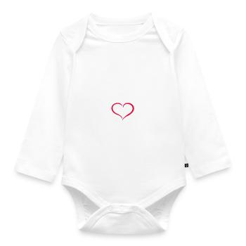 techno dance trance rave - Body Bébé bio manches longues - blanc - Devant