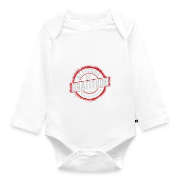 Culture Zen Positif Attitude de Gratitude - Body Bébé bio manches longues - blanc - Devant