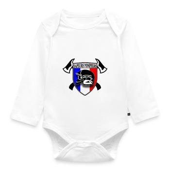 Sapeur pompier de France - Body Bébé bio manches longues - blanc - Devant