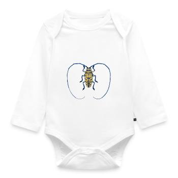 Riesiges Insekt - Baby Bio-Langarm-Body - Weiß - Vorne