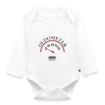 Oldometer 20.Geburtstag - Baby Bio-Langarm-Body - Weiß - Vorne