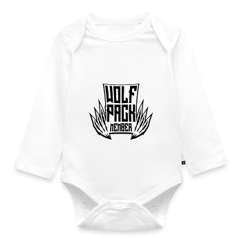 Team Wolf Pack - Organic Longsleeve Baby Bodysuit - white - Front