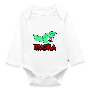 Dracula - Baby Bio-Langarm-Body - Weiß - Vorne