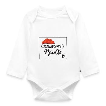 Schwarzwald Mädle Mädel - Baby Bio-Langarm-Body - Weiß - Vorne
