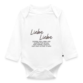 Liebe liebe - Baby Bio-Langarm-Body - Weiß - Vorne