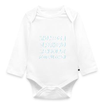 Qui a besoin d’un super-héros - Body Bébé bio manches longues - blanc - Devant