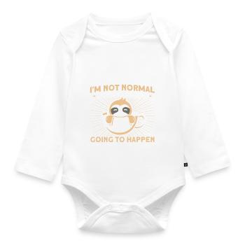 Ich bin nicht normal Faultier - Baby Bio-Langarm-Body - Weiß - Vorne