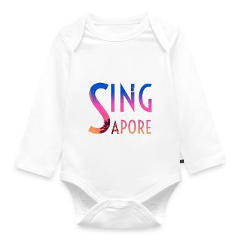 Singapur - Baby Bio-Langarm-Body - Weiß - Vorne