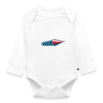 Juste ici pour frapper - Body Bébé bio manches longues - blanc - Devant