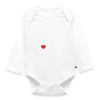 Ich liebe meine Lehrer - Baby Bio-Langarm-Body - Weiß - Vorne