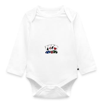 Dealt with Junk Gambler Poker Gambling Poker - Baby Bio-Langarm-Body - Weiß - Vorne
