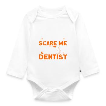 Dentist Halloween Costume Dental Assistant - Organic Longsleeve Baby Bodysuit - white - Front