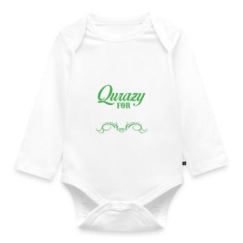 qurazy for quinoa - Organic Longsleeve Baby Bodysuit - white - Front