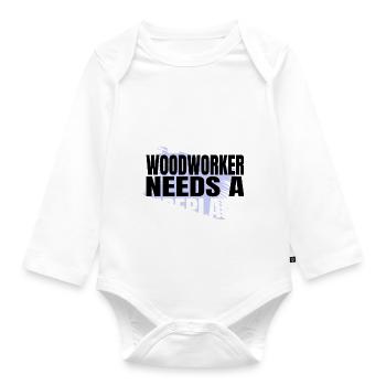 men a carpenters prayer tshirts - Baby Bio-Langarm-Body - Weiß - Vorne