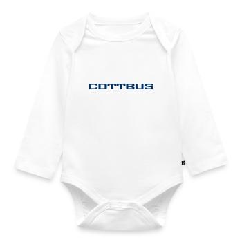 Cottbus - Brandenburg - Deutschland - Slogan - Baby Bio-Langarm-Body - Weiß - Vorne