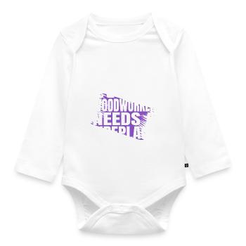 charpentier chemises bébé et tout-petit humour - Body Bébé bio manches longues - blanc - Devant