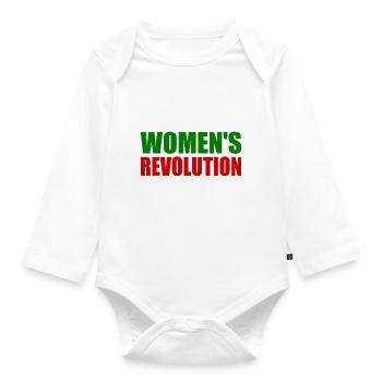Womens revolution - Baby Bio-Langarm-Body - Weiß - Vorne