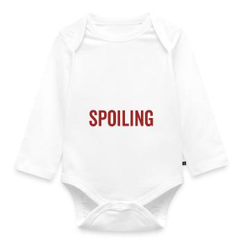 John is My Name Spoiling ist mein Spiel - Baby Bio-Langarm-Body - Weiß - Vorne