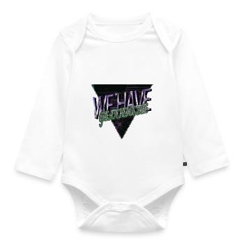 geek bedroom present gift happy birthday present - Organic Longsleeve Baby Bodysuit - white - Front