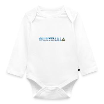 Guatemala Guatemalan Flagge DNA I Geschenk - Baby Bio-Langarm-Body - Weiß - Vorne