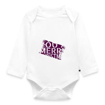 fish dinosaur lover present gift animals dork - Baby Bio-Langarm-Body - Weiß - Vorne
