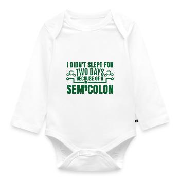Funny Coding Humor Coder Informatic - Organic Longsleeve Baby Bodysuit - white - Front