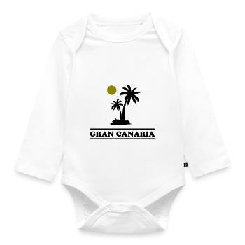 Gran Canaria - Baby Bio-Langarm-Body - Weiß - Vorne