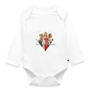 fashionholic - Organic Longsleeve Baby Bodysuit - white - Front