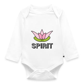 SPIRIT - Baby Bio-Langarm-Body - Weiß - Vorne