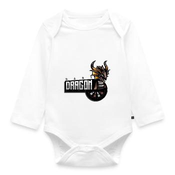 Dart Dragon Emblem - Baby Bio-Langarm-Body - Weiß - Vorne