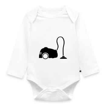 vacuum cleaner - Organic Longsleeve Baby Bodysuit - white - Front
